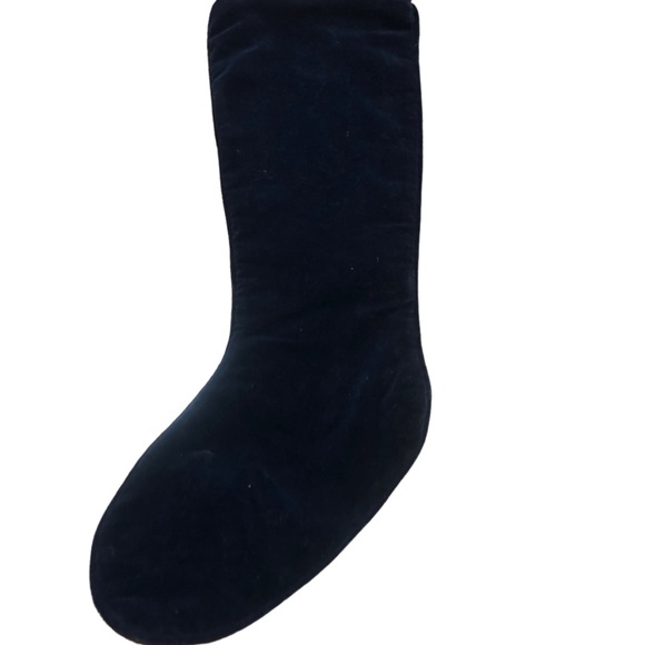 Needlepoint Christmas Stocking Angel Mandolin Handmade Wool Velvet Back 22” - Picture 3 of 6